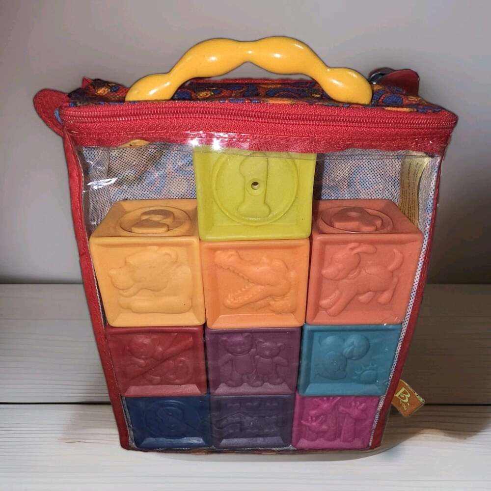 B Surprised B You Soft Squeezable Blocks Set of 10 Toddler Alphabet